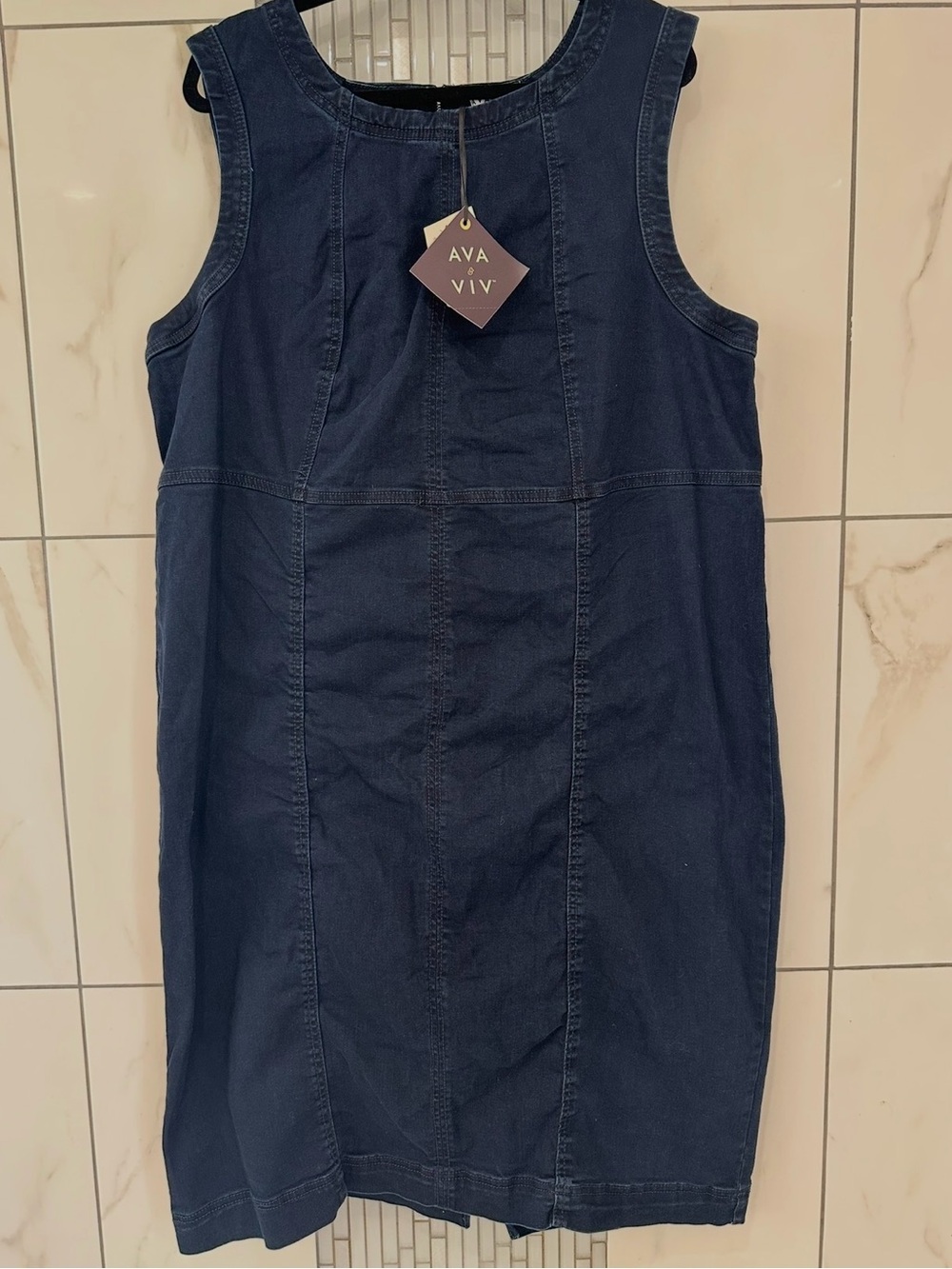 Women’s 22W Plus Size Blue Denim Dress
